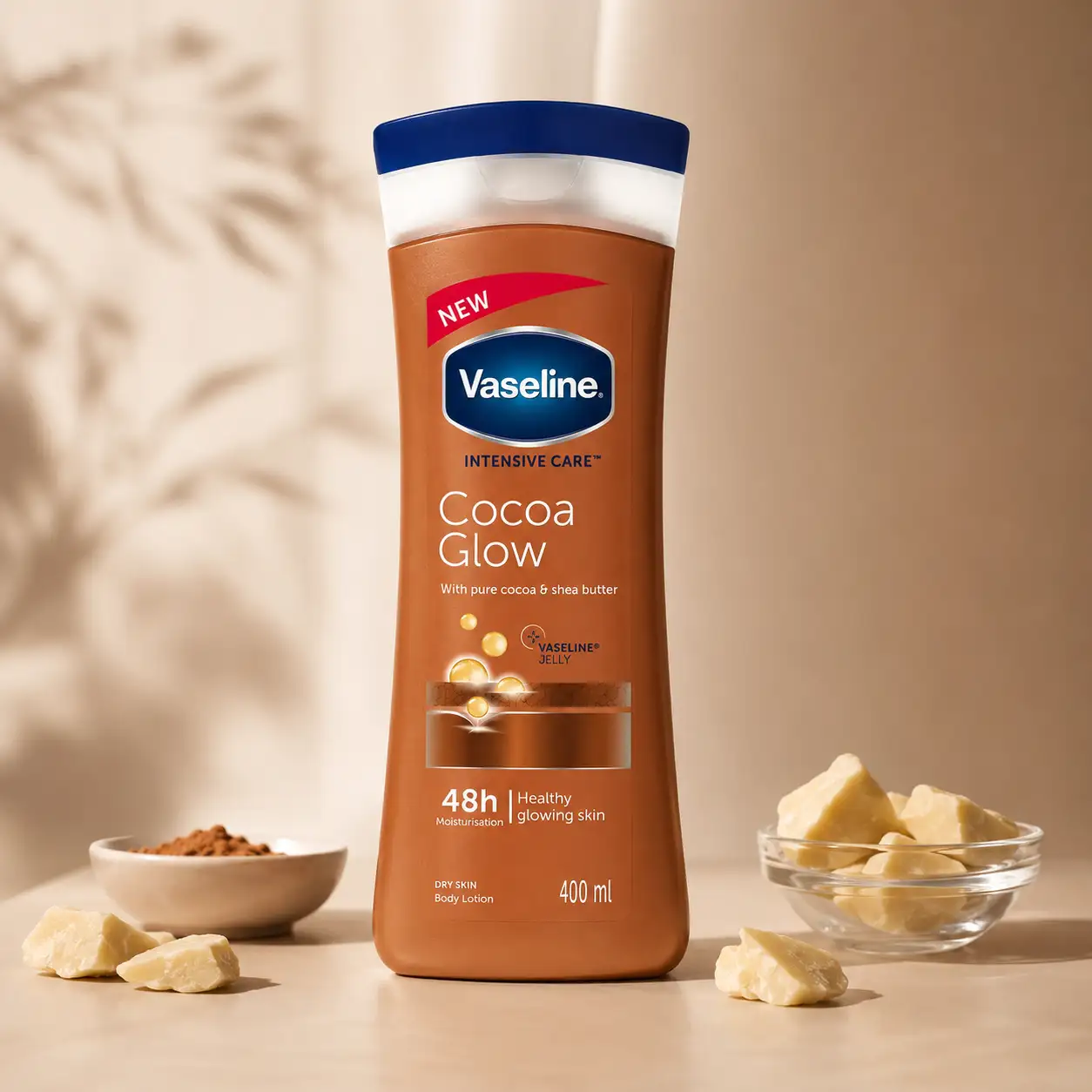 خرید و قیمت لوسيون بدن وازلين Vaseline Cocoa Glow 400ml