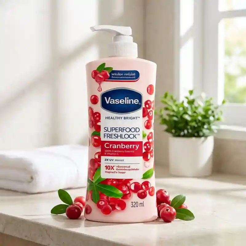 خرید و قیمت لوسيون كرنبری وازلين Vaseline Superfood Freshlock Cranberry 320ml