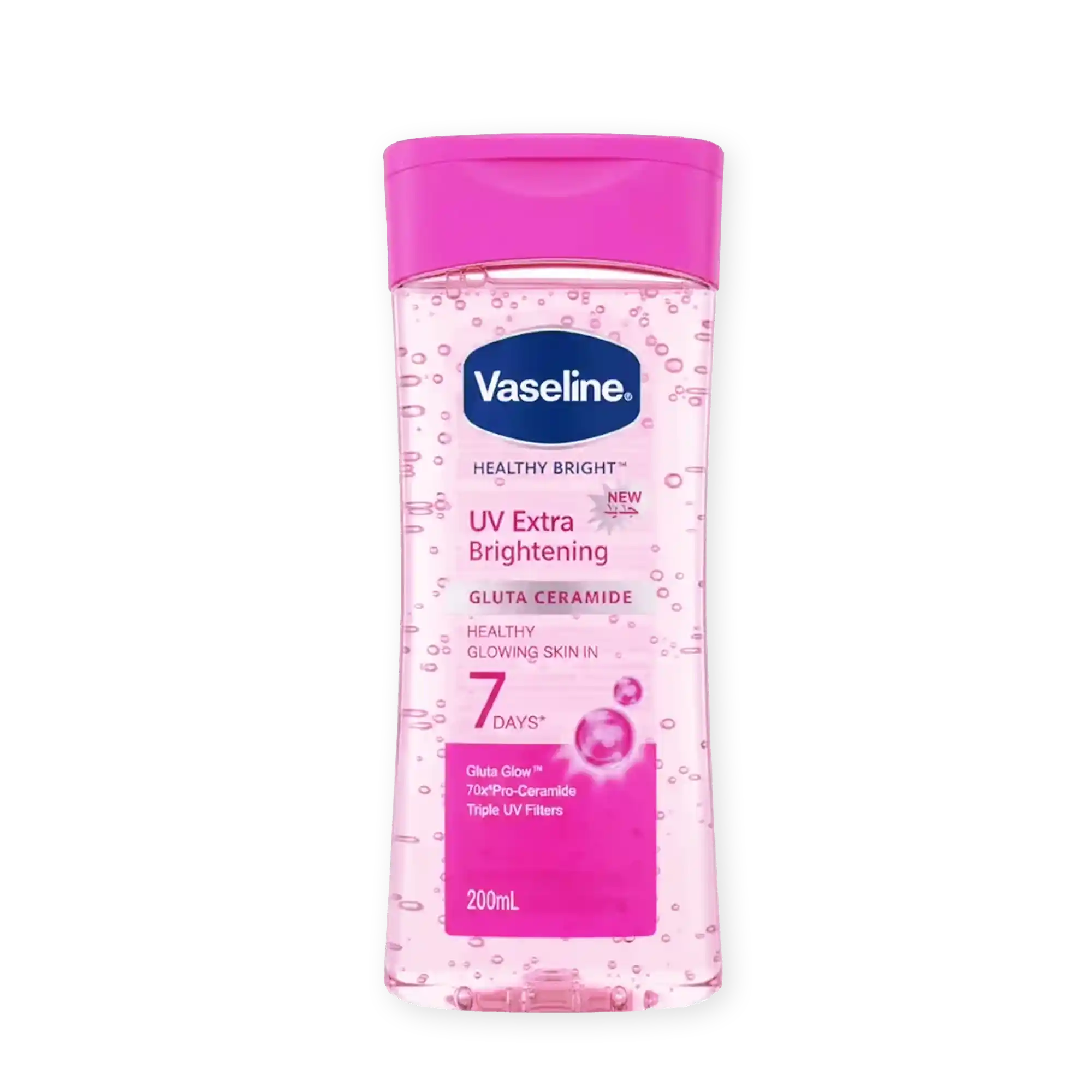 خرید و قیمت روغن بدن سرخابی وازلين Vaseline UV Extra Brightening Body Oil 200ml