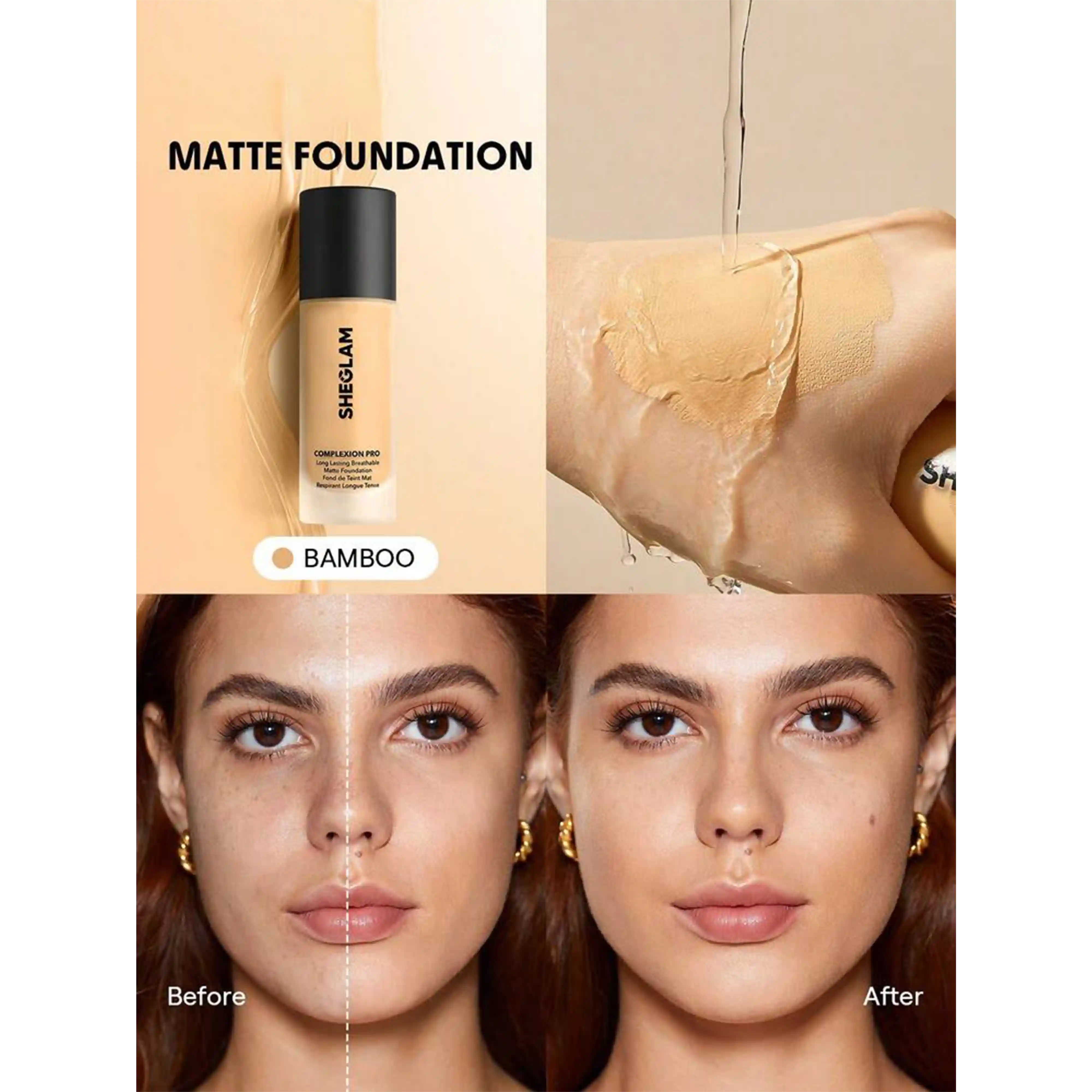 خرید و قیمت كرم پودر تنفس پذير شيگلم Sheglam Complexion Pro Long Lasting Breathable Matte Foundation