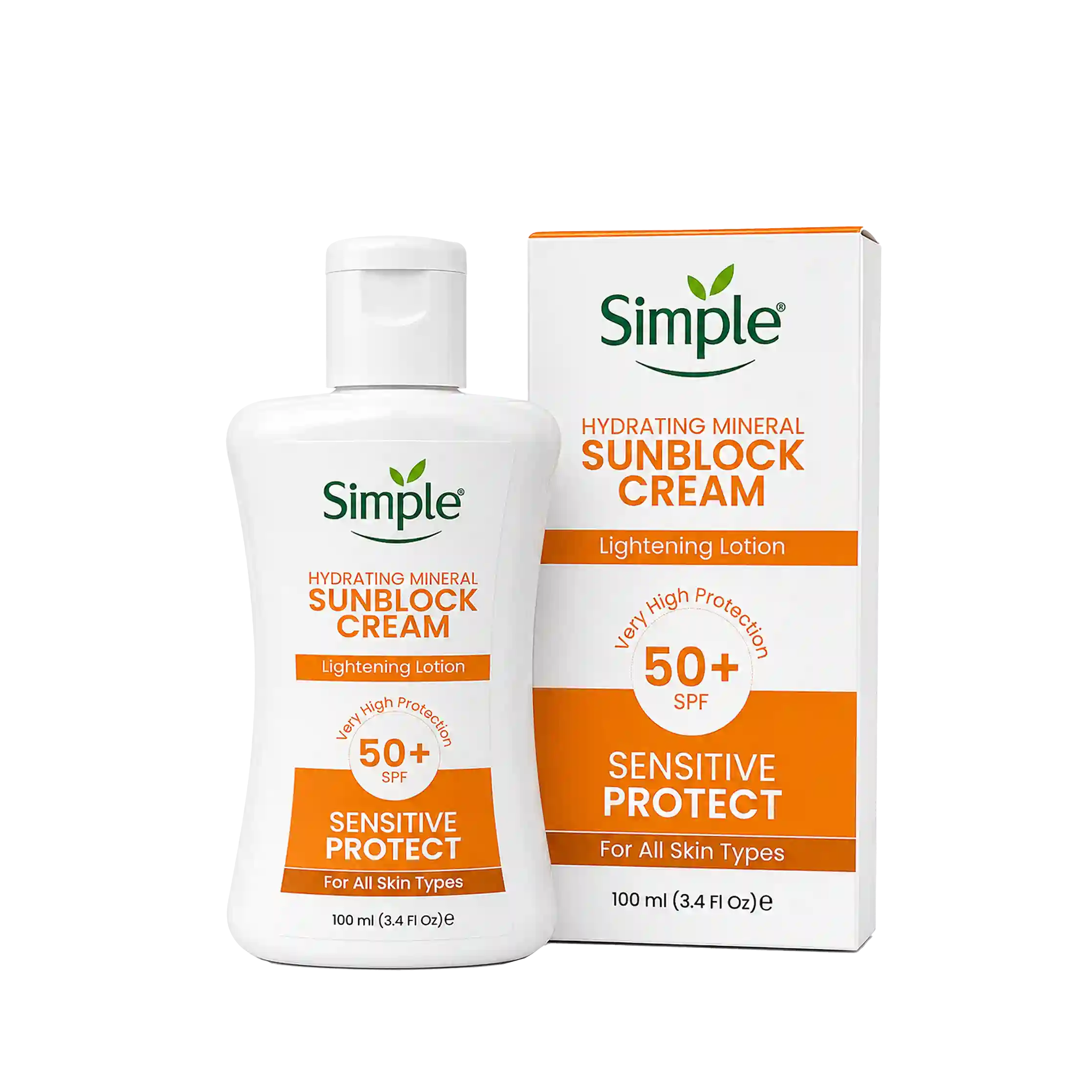 خرید و قیمت كرم ضد آفتاب كتابی سيمپل Simple Sunblock Cream Sensitive Protect SPF50 100ml
