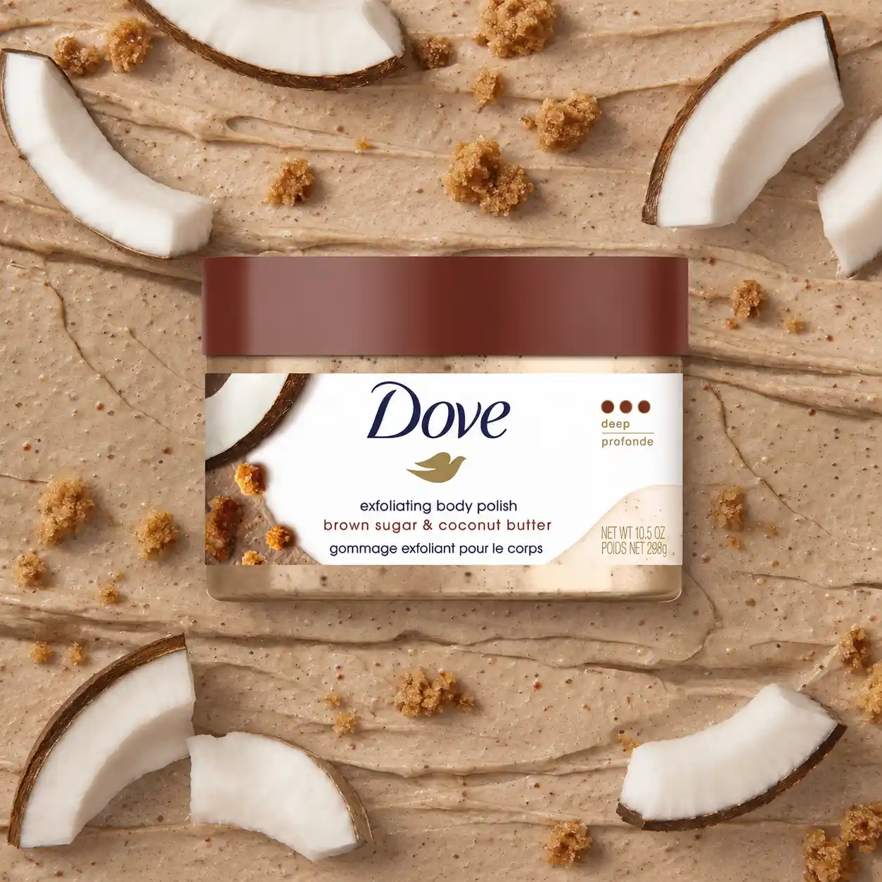خرید و قیمت اسكراب بدن داو شكر قهوه اي Dave exfoliating body polish brown sugar