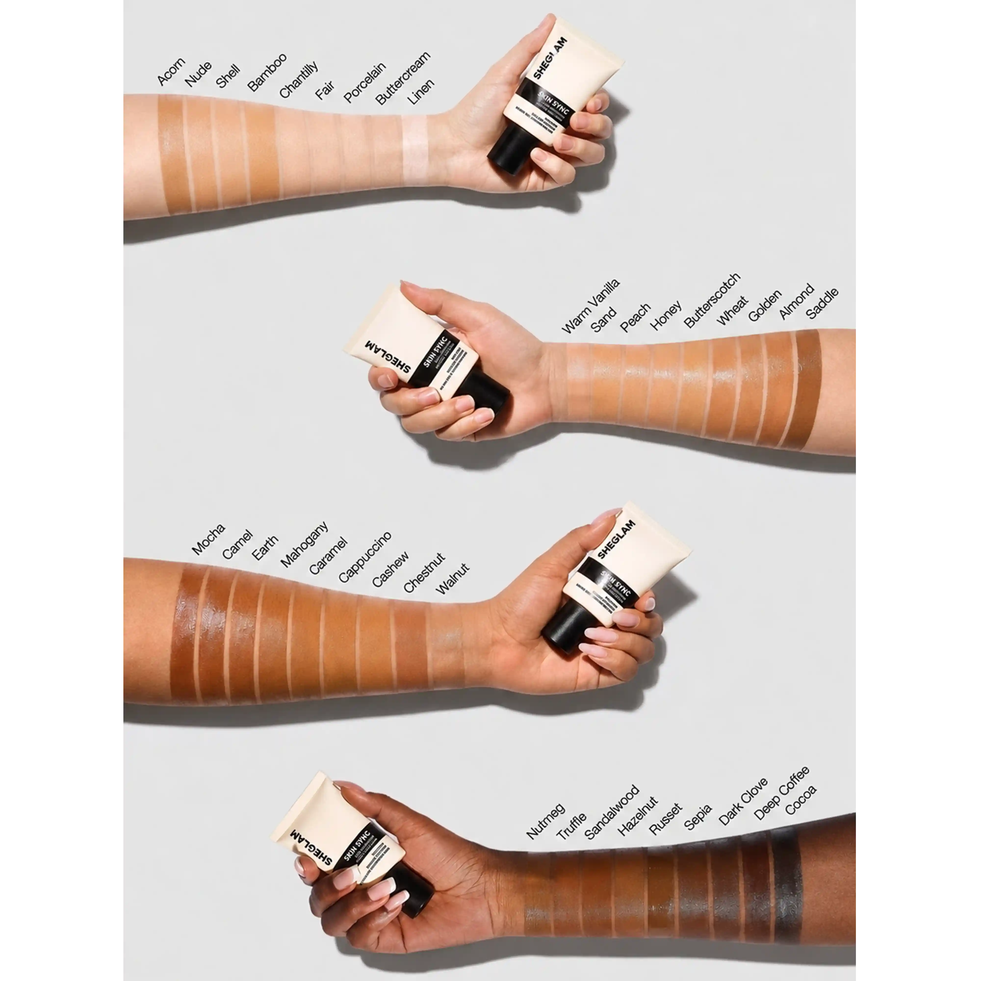 خرید و قیمت كرم پودر شيگلم Sheglam Skin Sync Satin Foundation