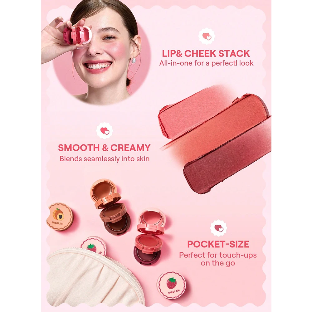 خرید و قیمت رژگونه و رژ لب شیگلم  Dream Cheek & Lip Cream Stack