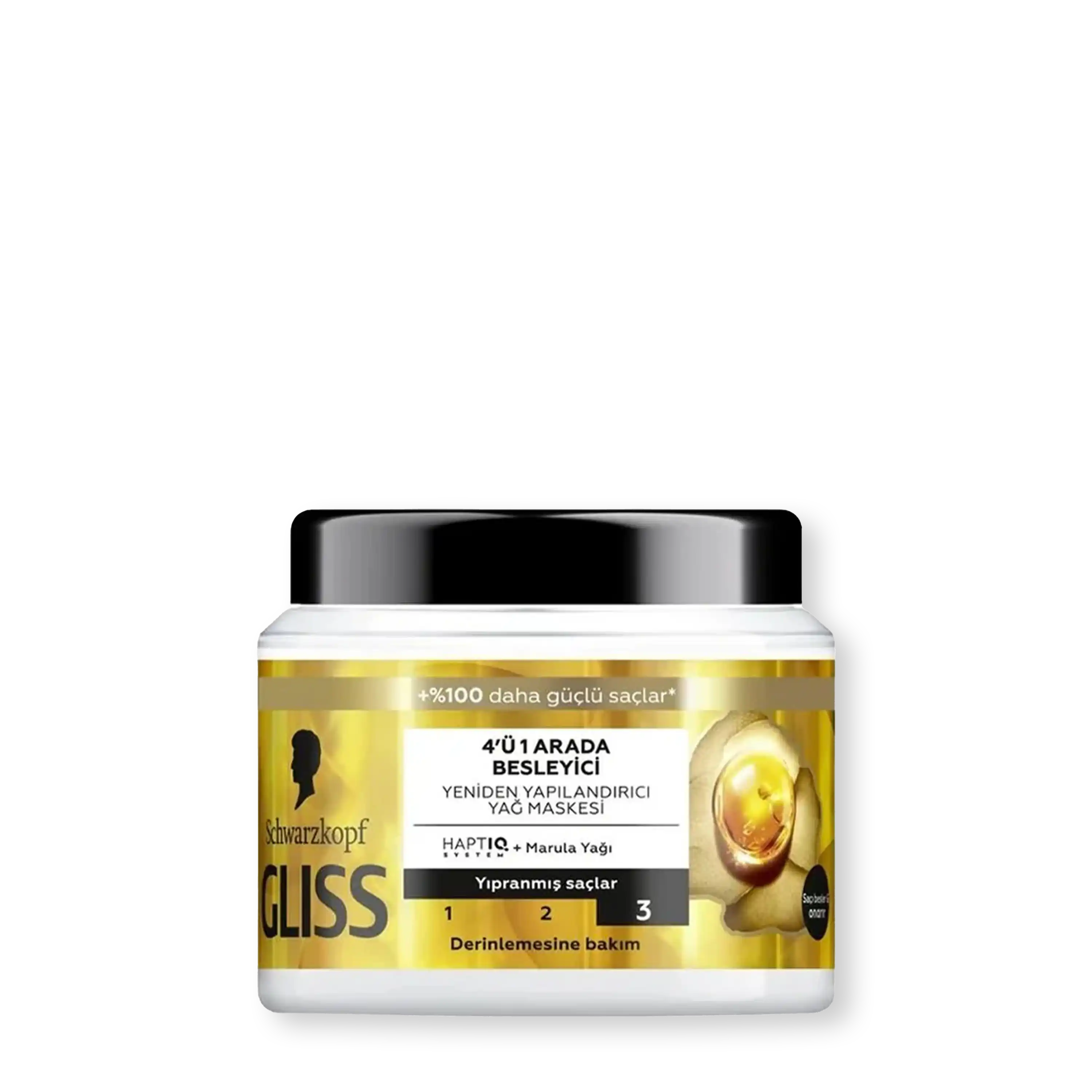 خرید و قیمت ماسک مو تغذيه كننده طلايی گليس Gliss Oil Nutritive 4in1 Hair Mask 400ml