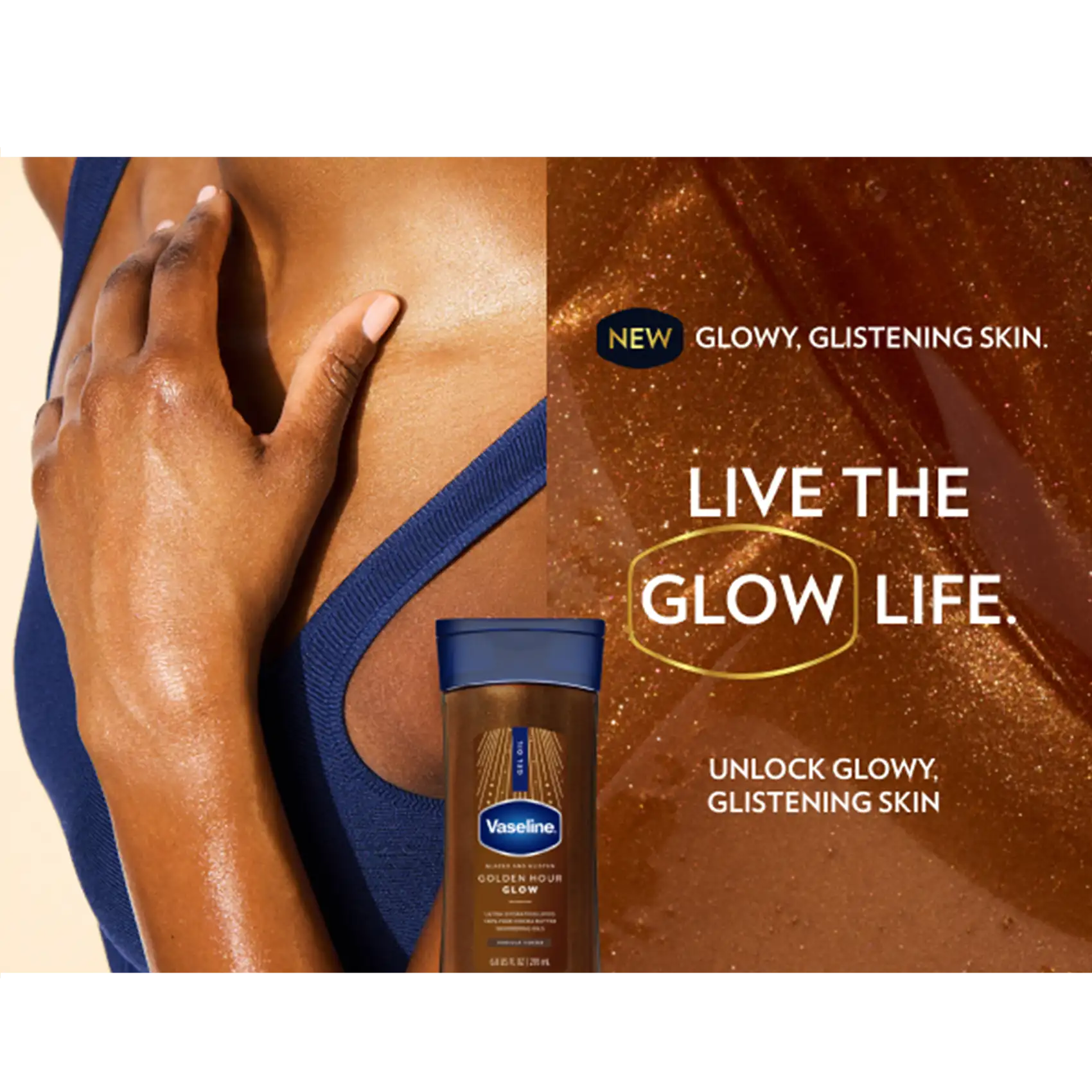 خرید و قیمت شاين وازلين Vaseline golden hour glow 200ml