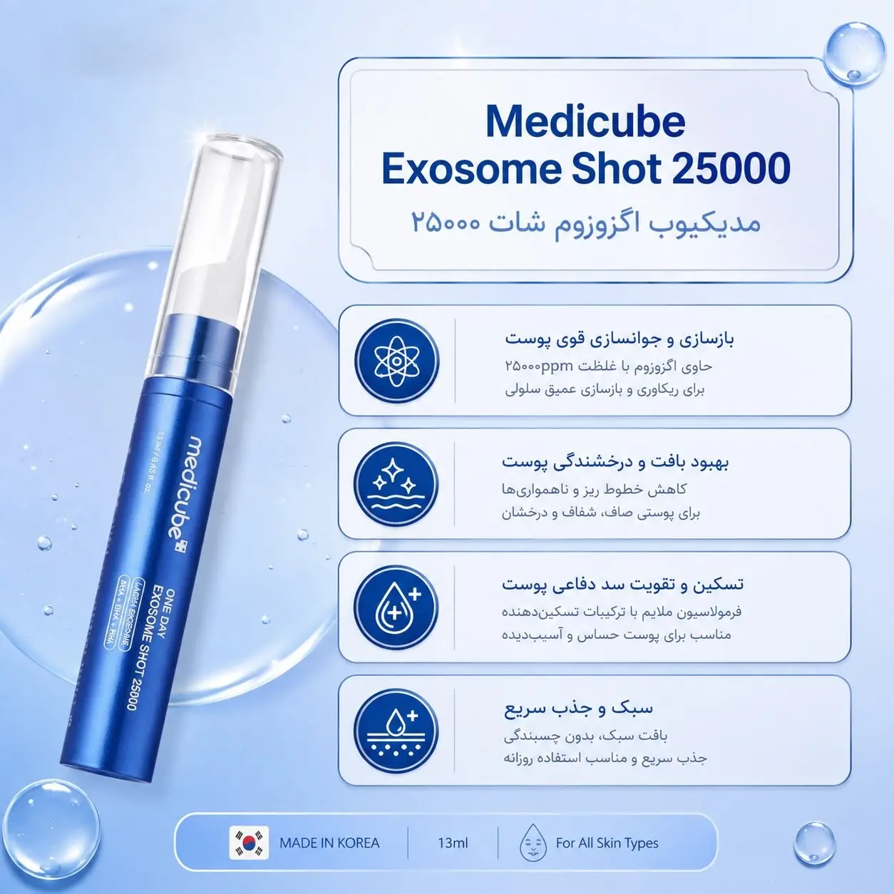 خرید و قیمت اگزوزوم شات مديكيوب medicube Exosome Shot 25000