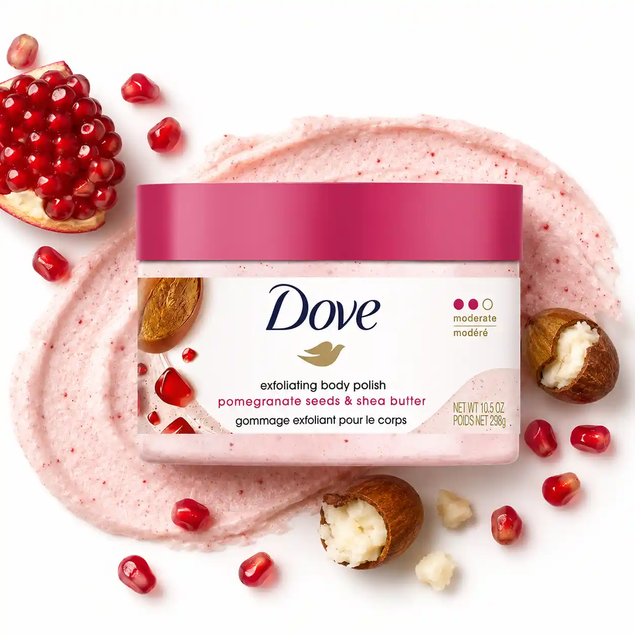 خرید و قیمت اسكراب بدن داو انار Dave exfoliating body polish pomegranate seeds