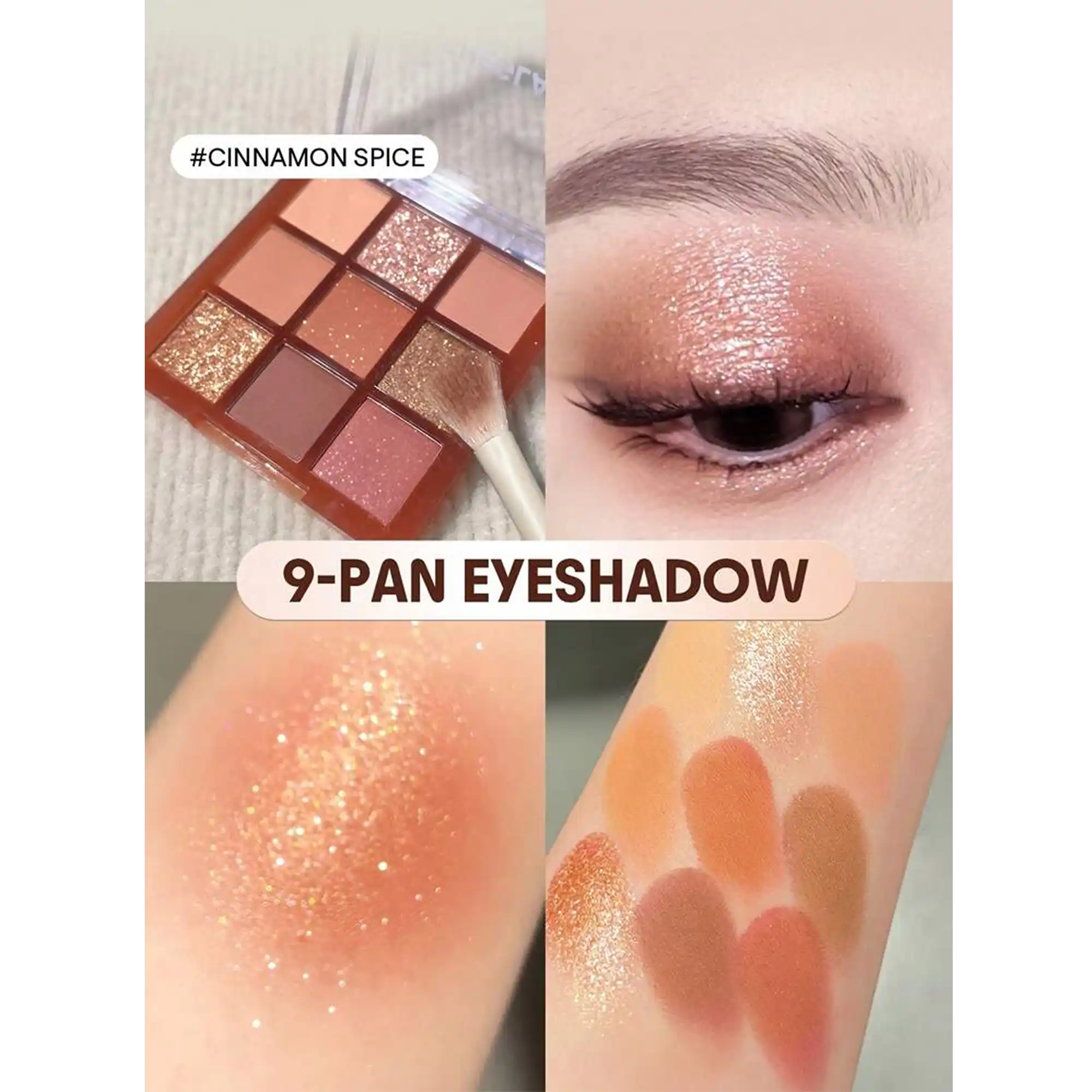 خرید و قیمت سايه 9 رنگ شيگلم Sheglam Spice 9-Pan Eyeshadow Palette Cinnamon